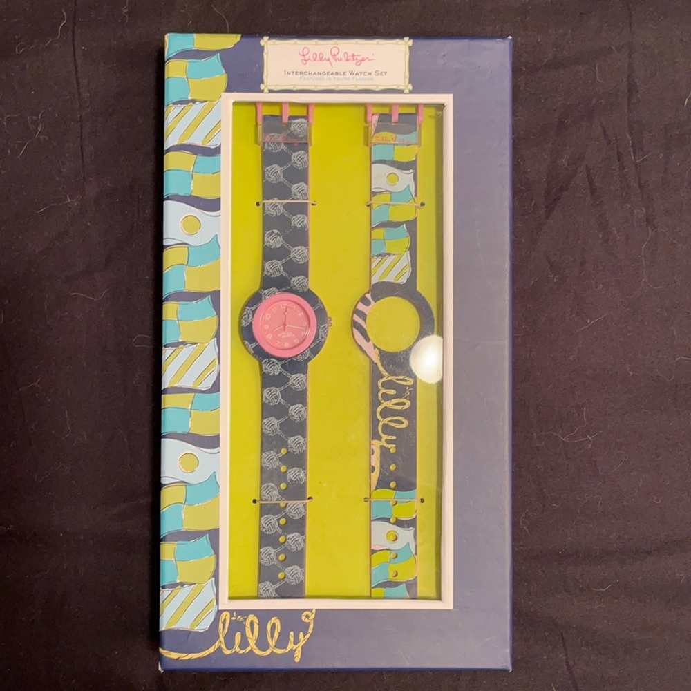Lilly Pulitzer NEW Interchangeable Watch Set & Was ch Batter, You’re Flagged